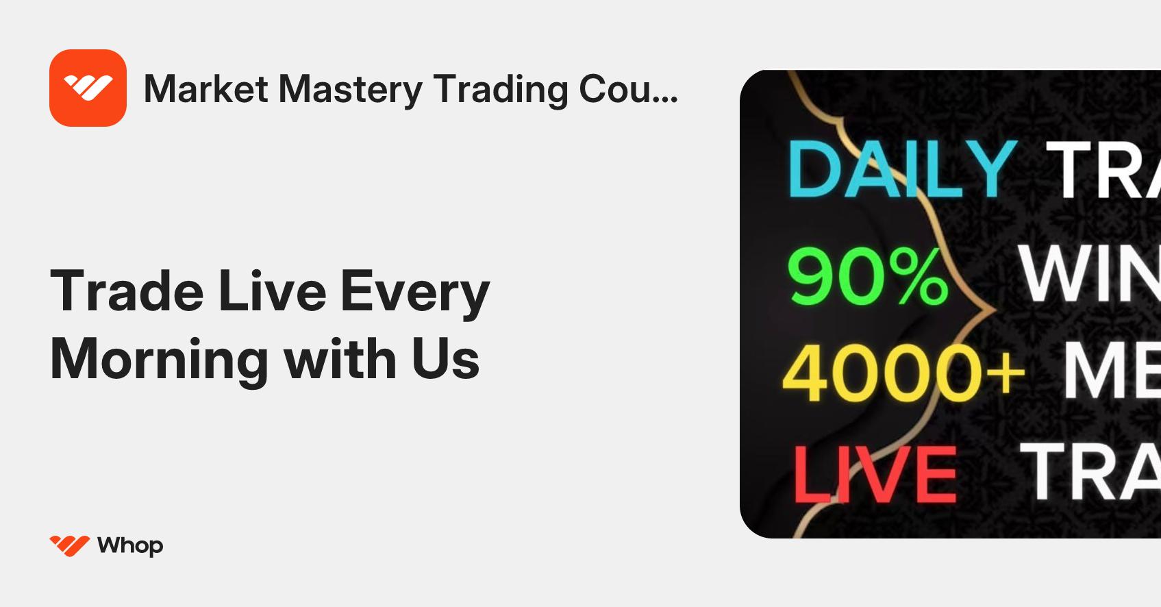 Market Mastery Trading Course | Whop