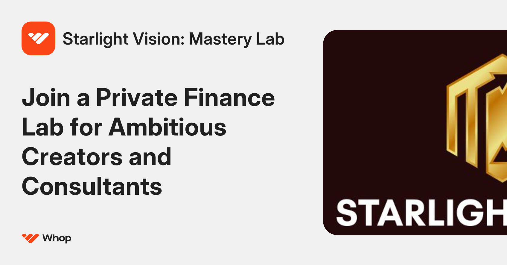 Starlight Vision: Mastery Lab | Whop