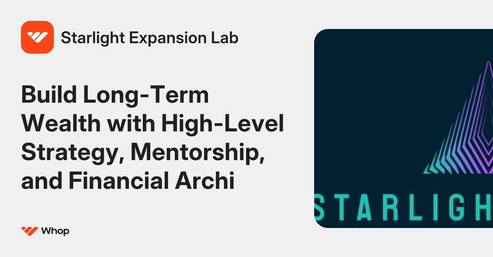 Starlight Expansion Lab | Whop
