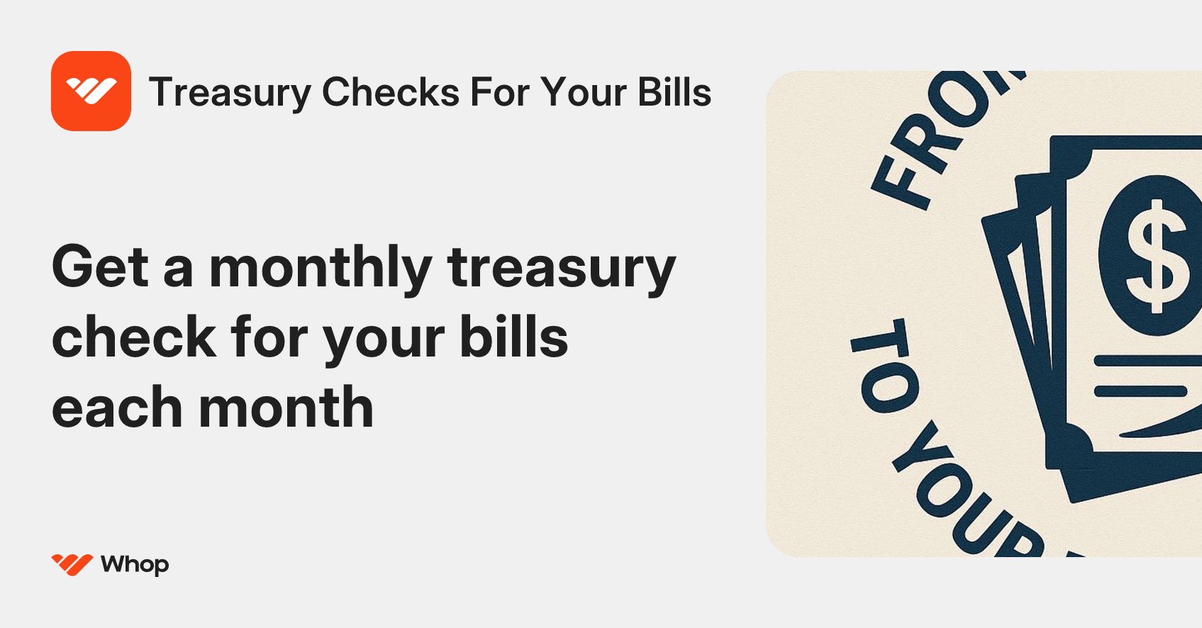Treasury Checks For Your Bills | Whop