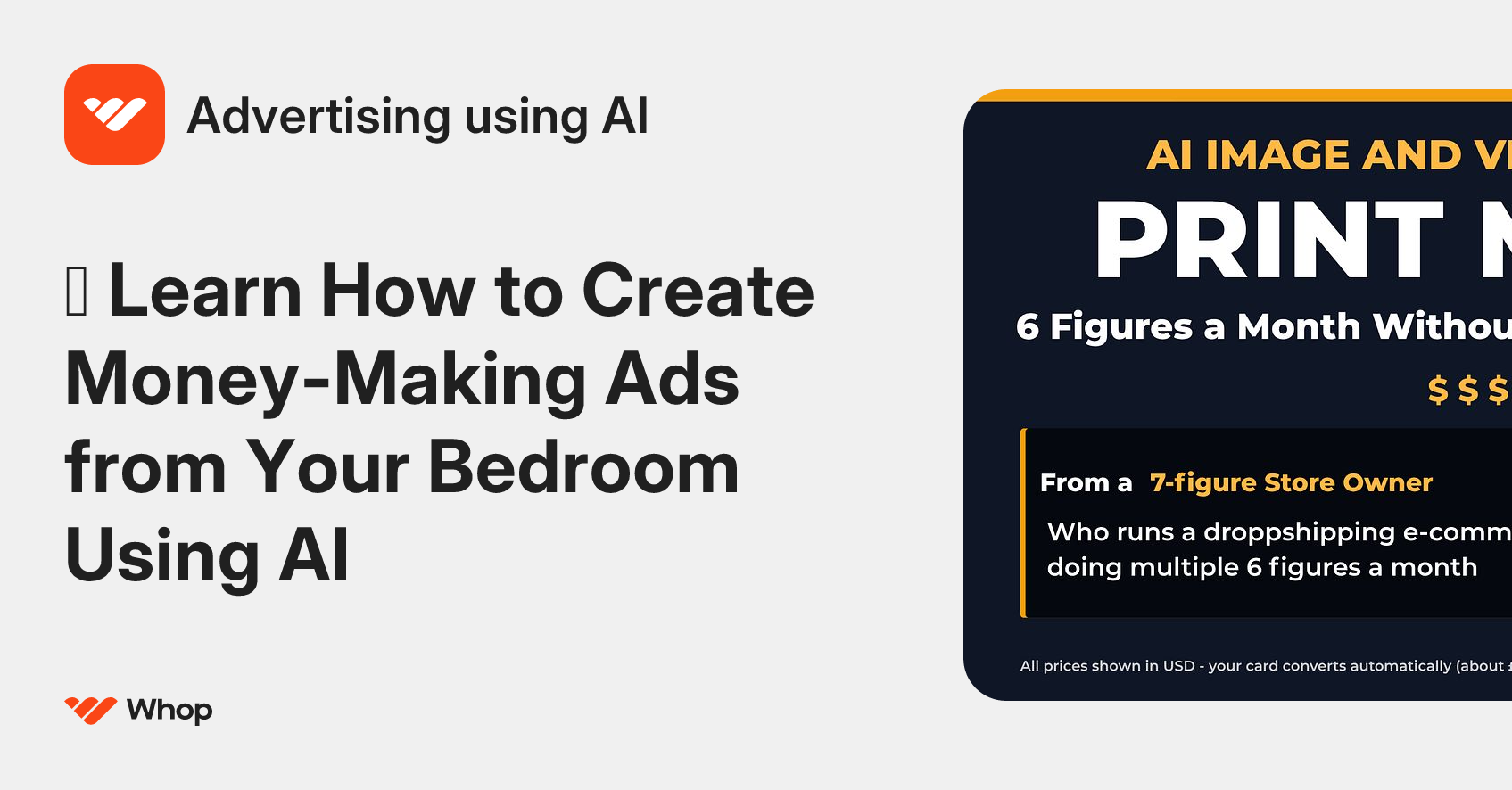 Advertising using AI | Whop