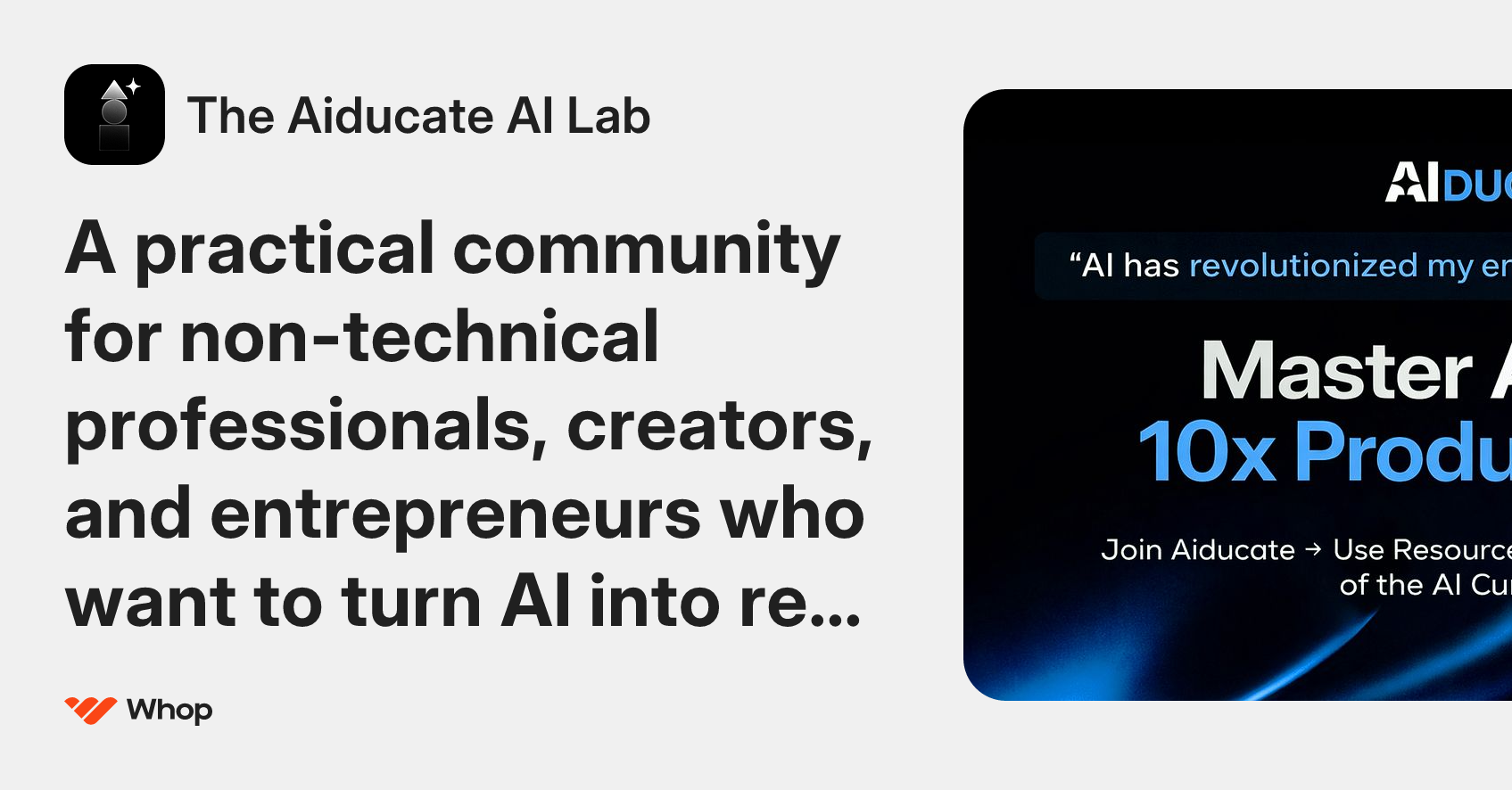 The Aiducate AI Lab | Whop