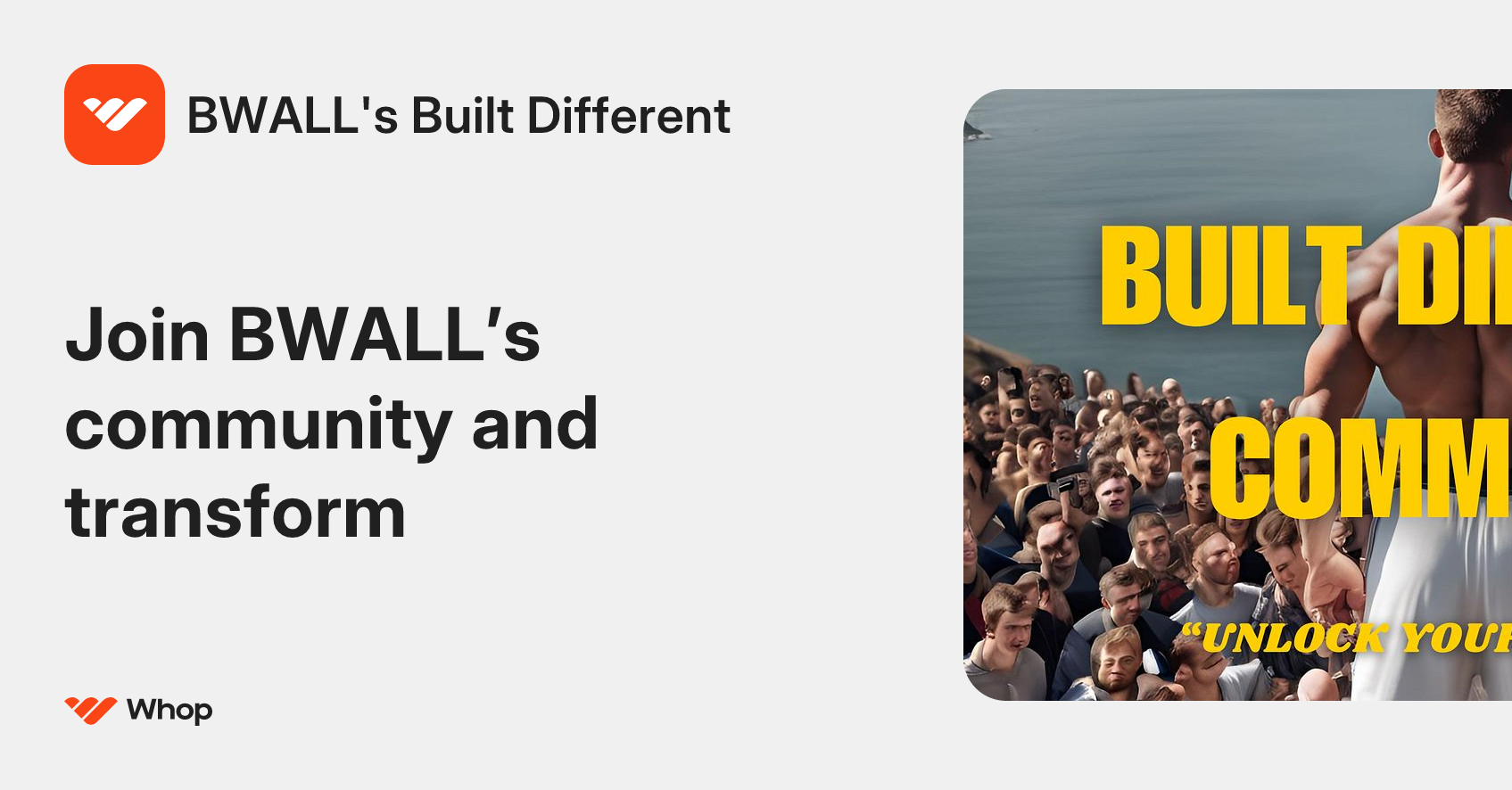 BWALL's Built Different | Whop