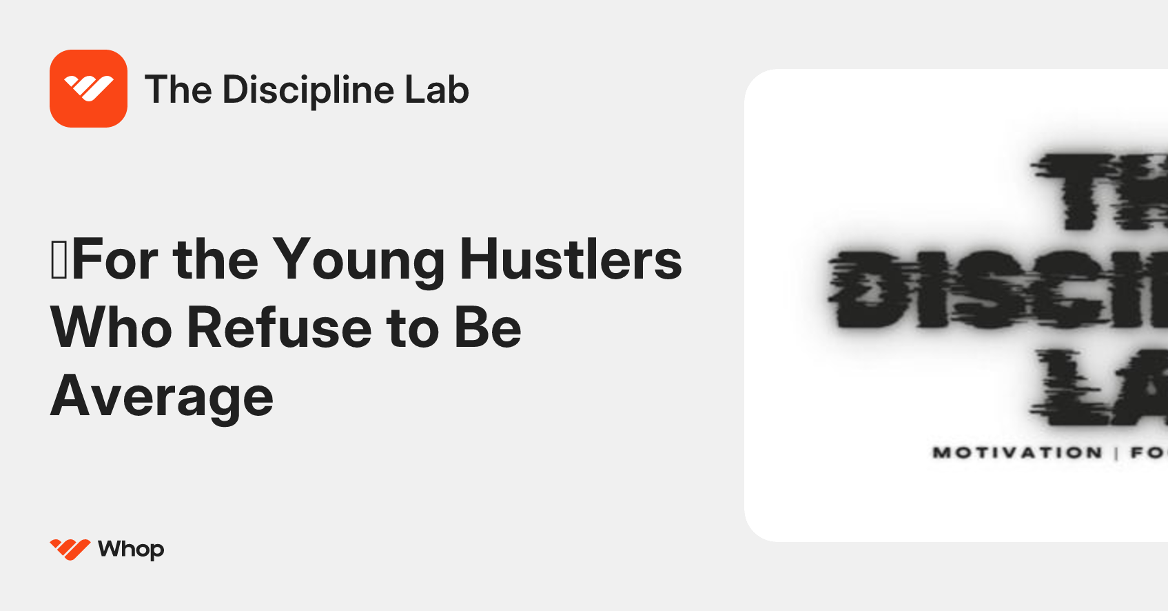 The Discipline Lab | Whop