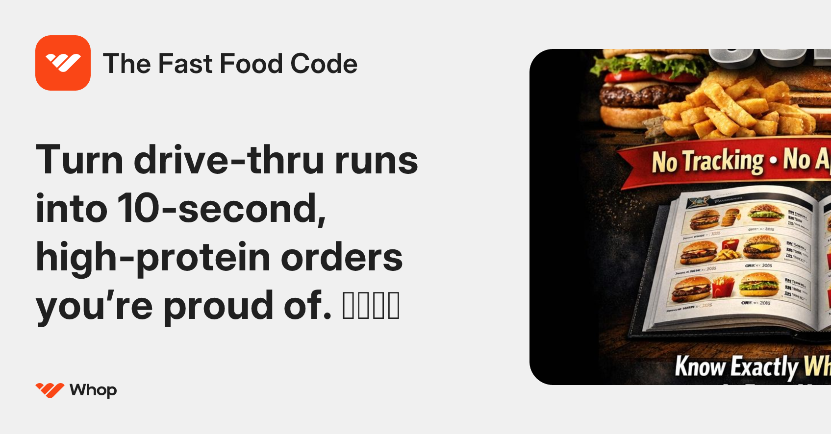 The Fast Food Code | Whop