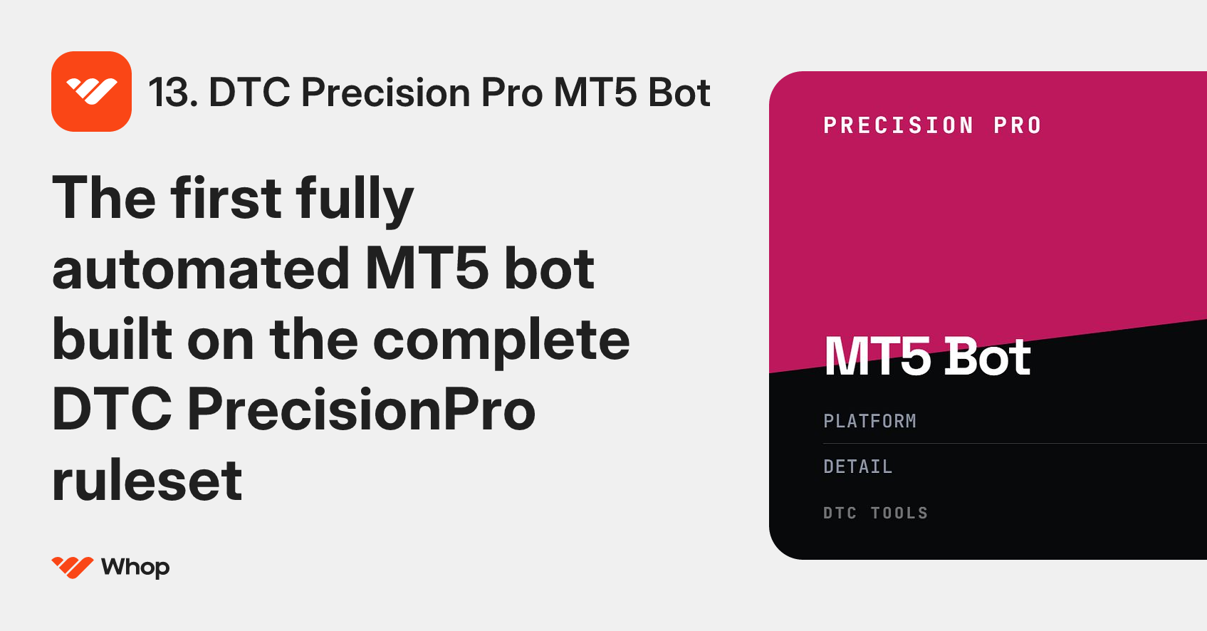 13. DTC Precision Pro MT5 Bot | Whop