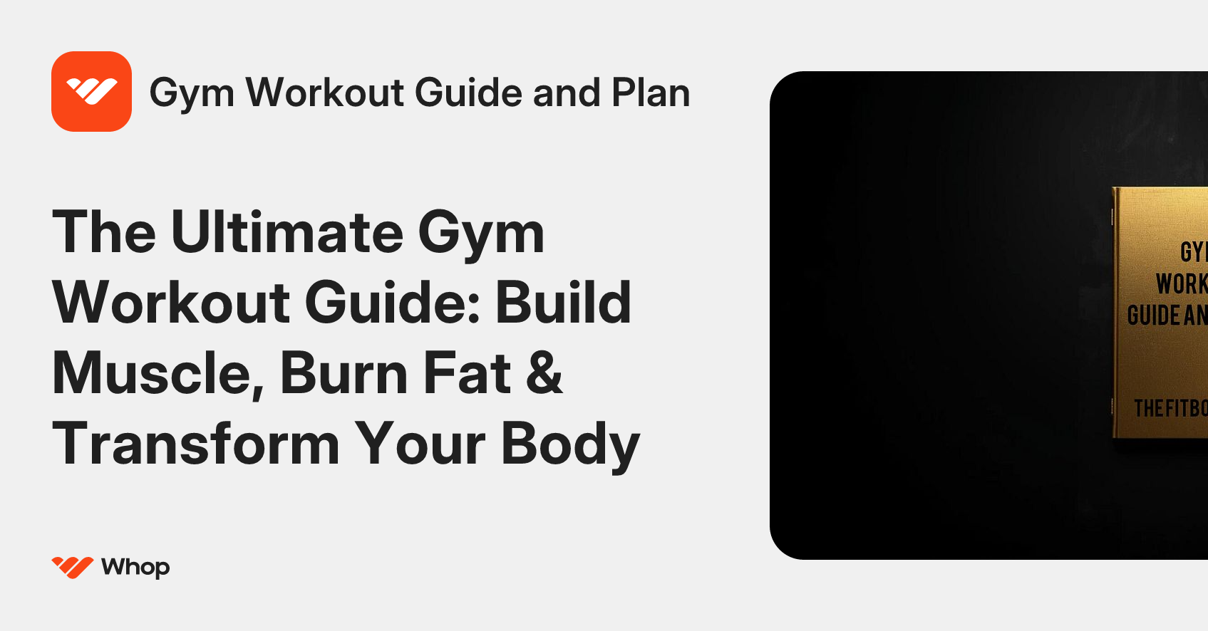 Gym Workout Guide and Plan | Whop