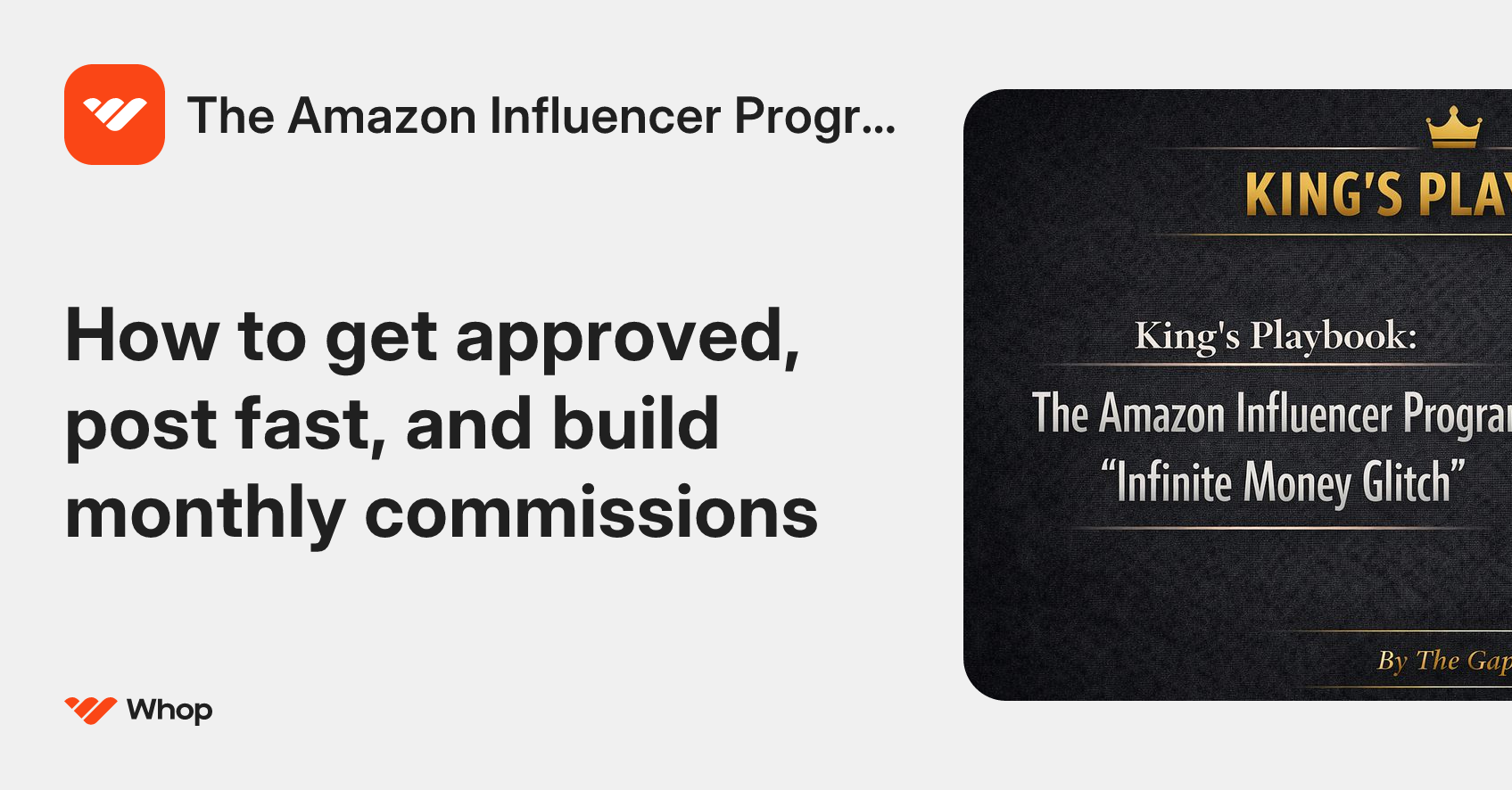 The Amazon Influencer Program | Whop