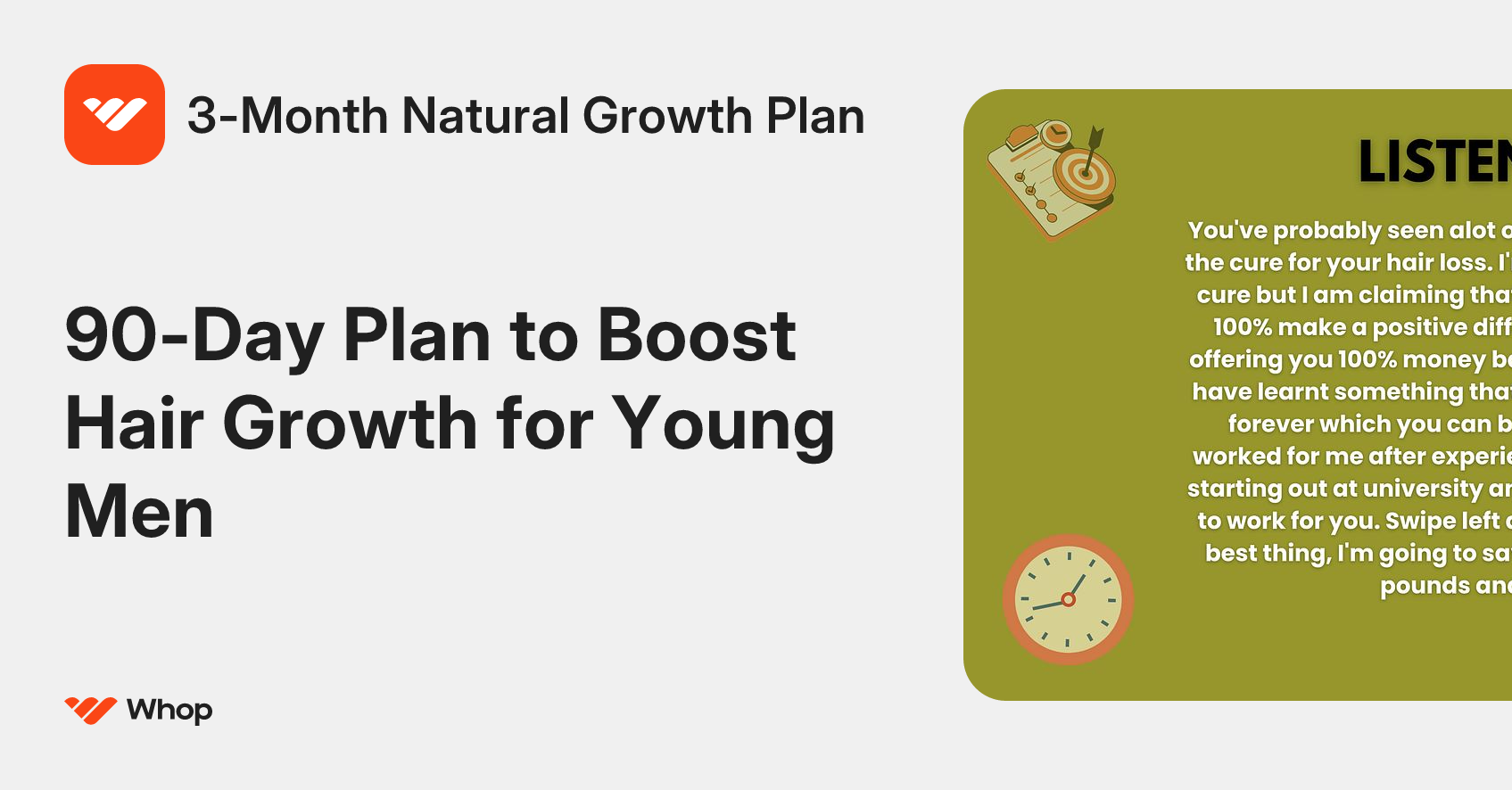 3-Month Natural Growth Plan | Whop