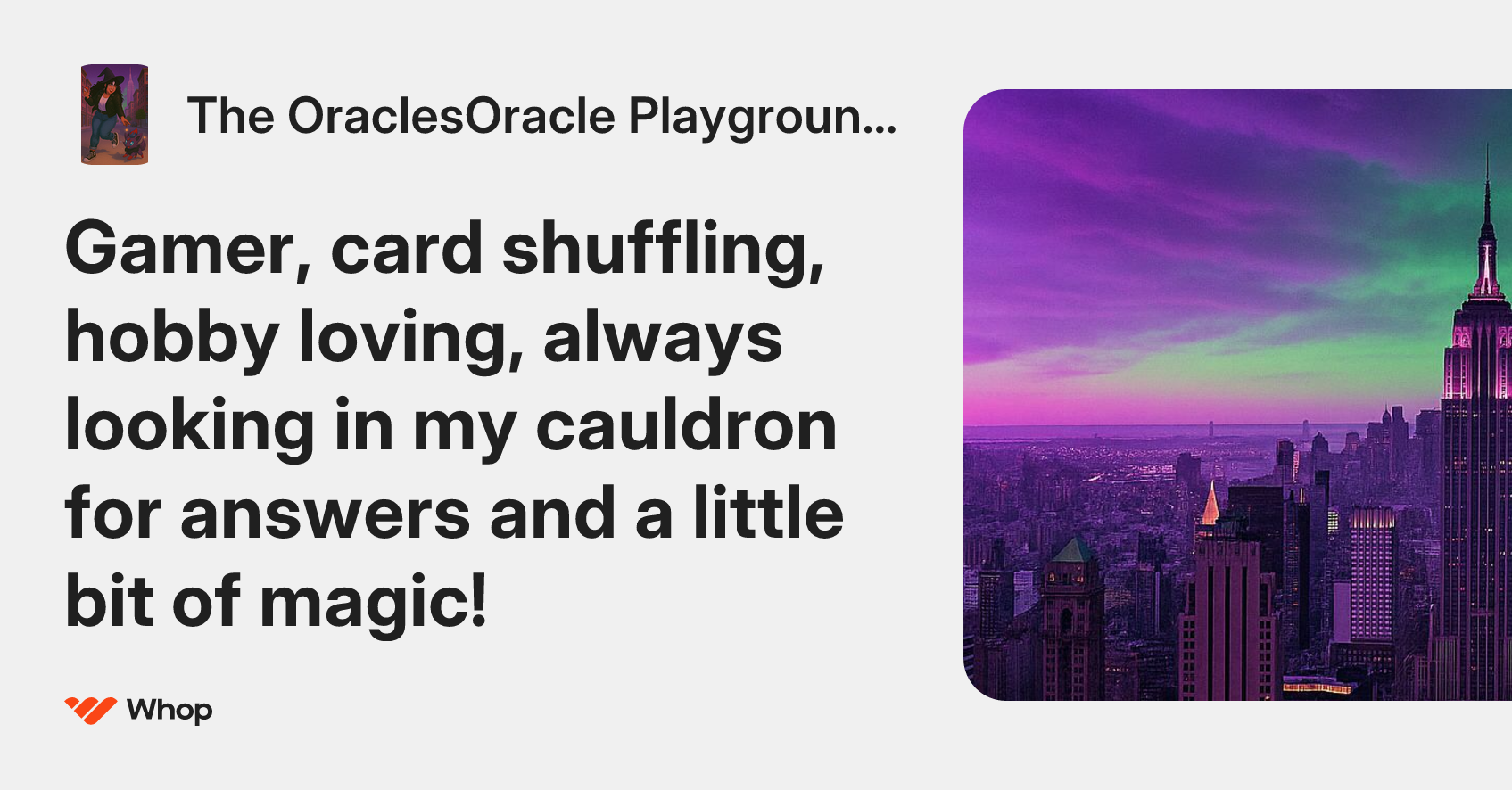 The OraclesOracle Playgrounds | Whop