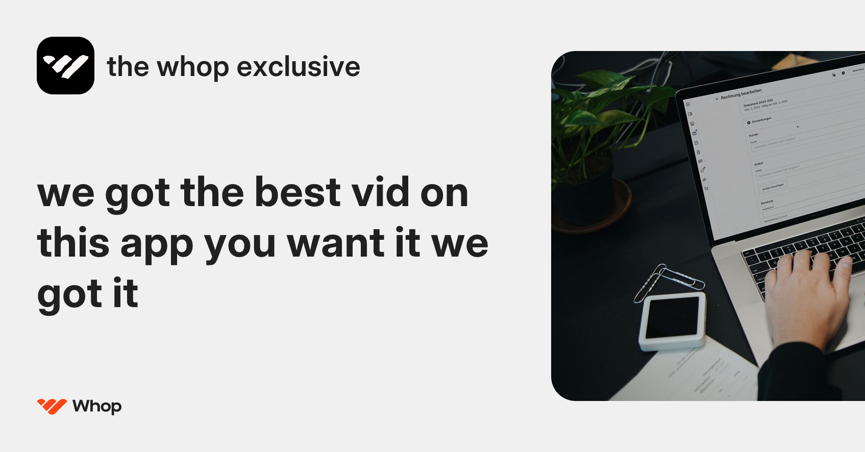 the whop exclusive | Whop