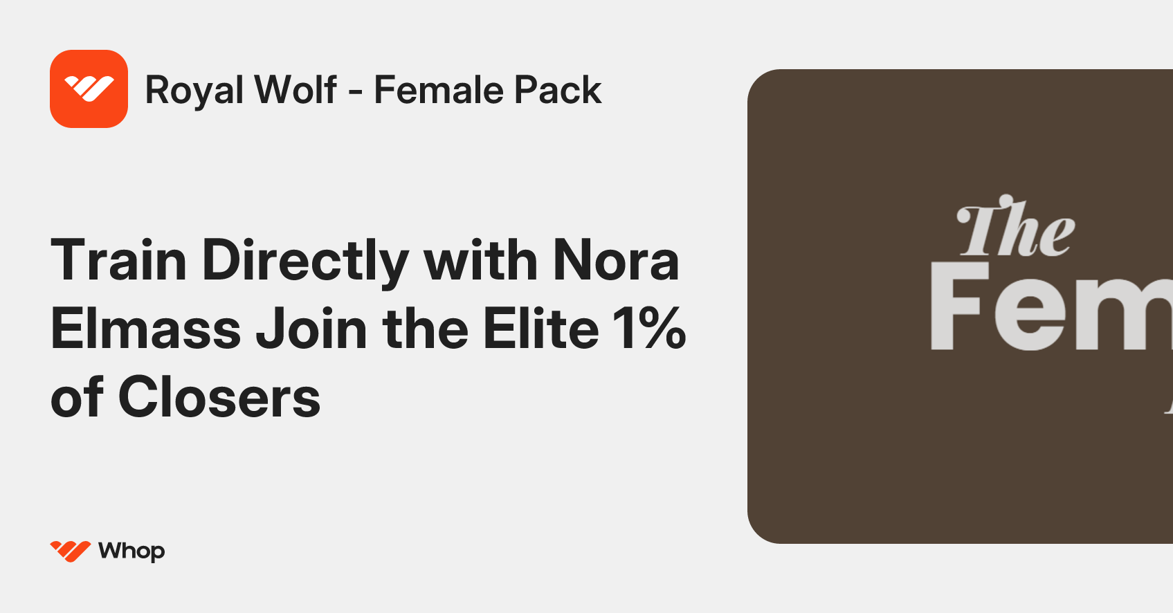 Diamond Wolf Female Pack Whop
