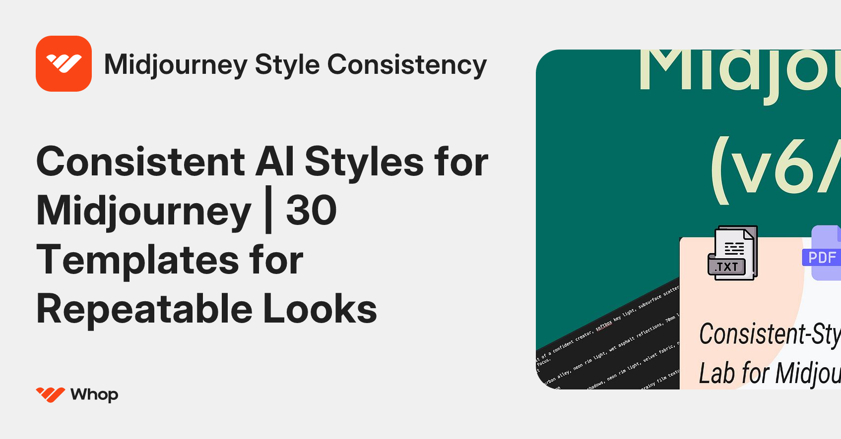 Midjourney Style Consistency | Whop