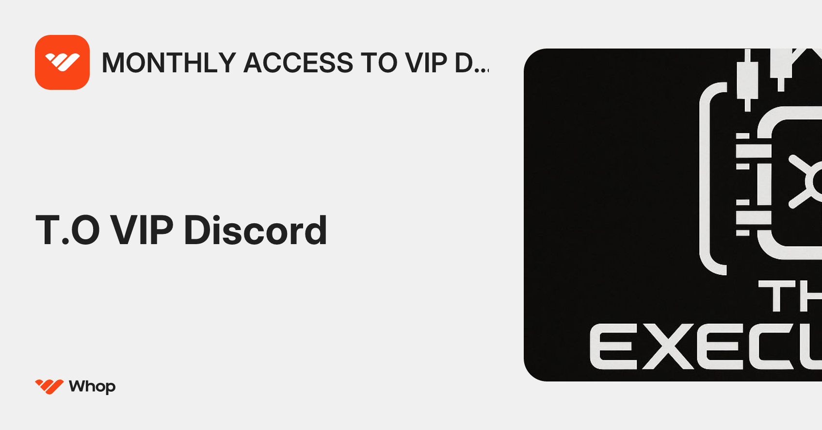 MONTHLY ACCESS TO VIP DISCORD | Whop
