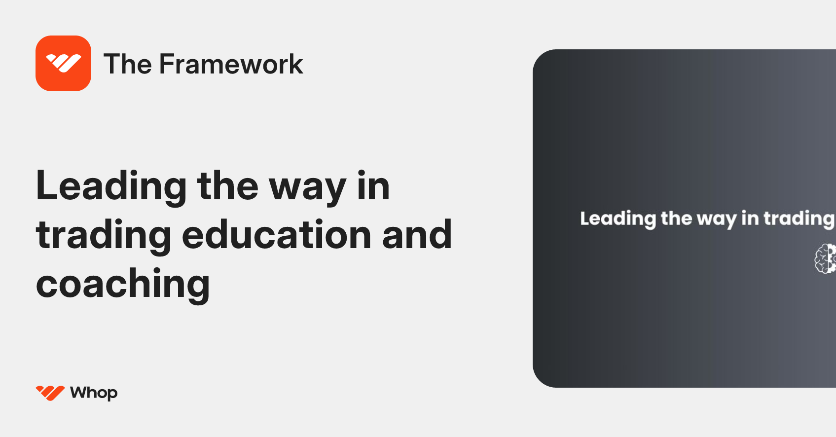 The Framework | Whop