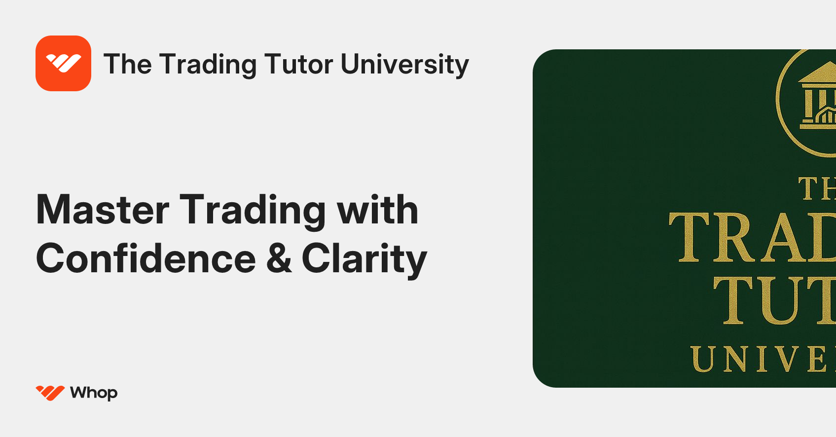 The Trading Tutor University | Whop