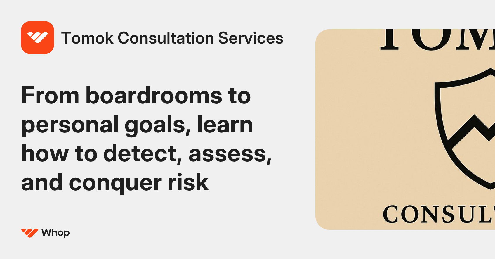 Tomok Consultation Services | Whop