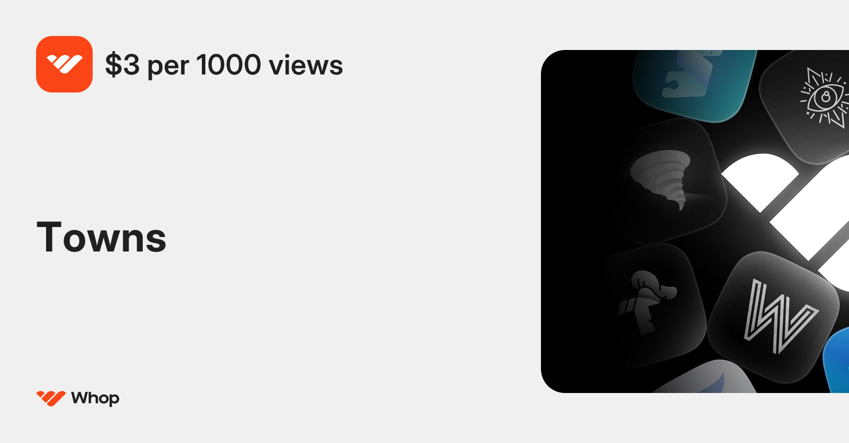 $3 per 1000 views | Whop