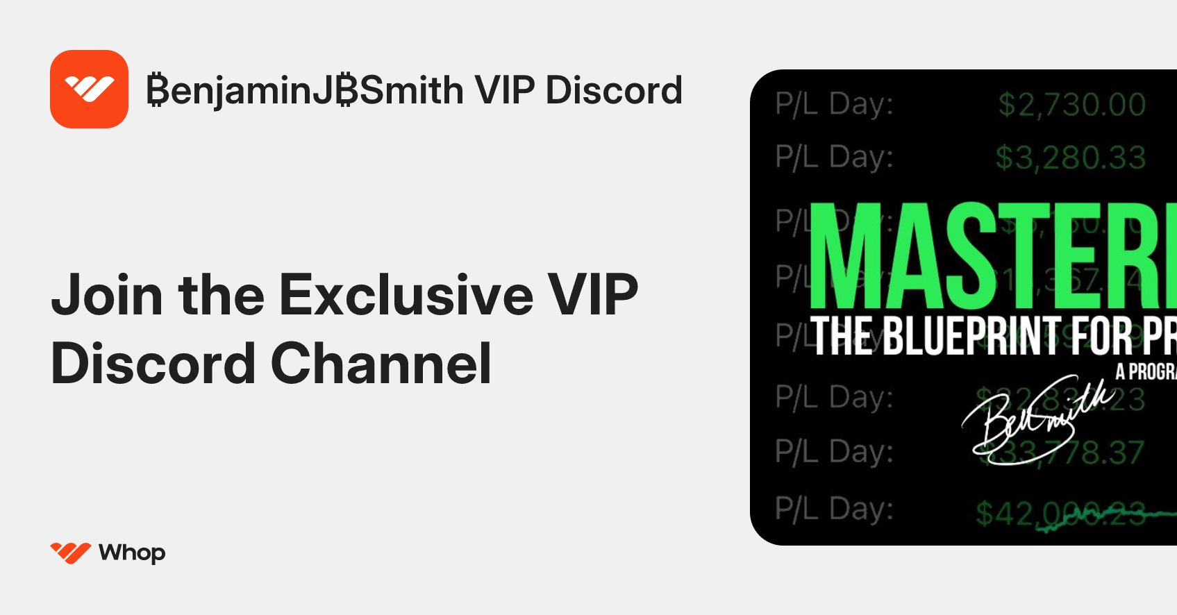 ₿enjaminJ₿Smith VIP Discord | Whop