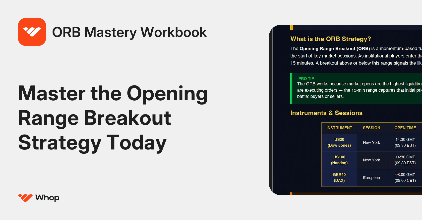 ORB Mastery Workbook | Whop
