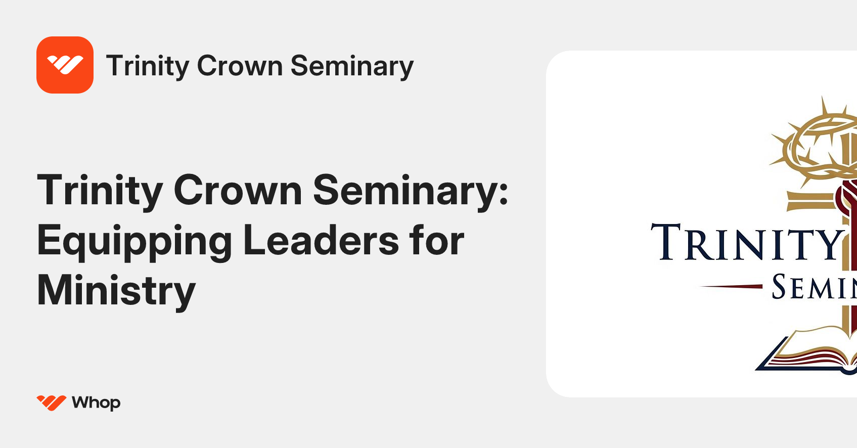 Trinity Crown Seminary | Whop