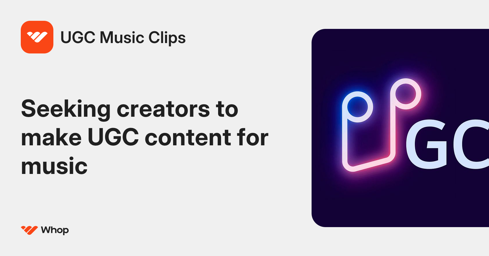 UGC Music Clips | Whop
