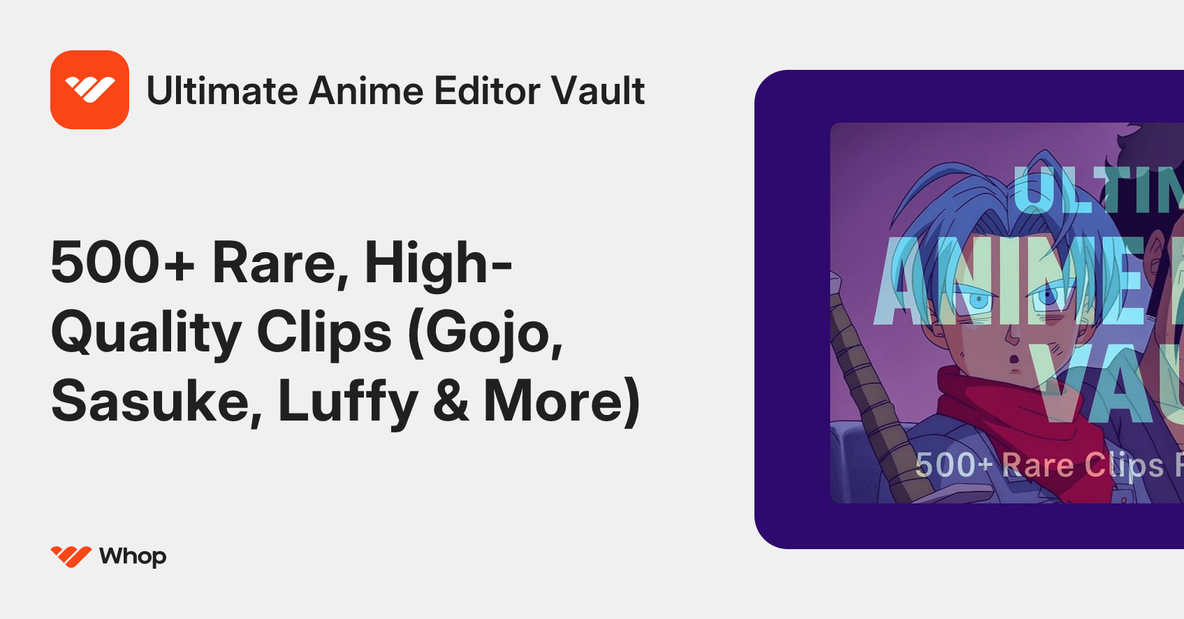 Ultimate Anime Editor Vault | Whop