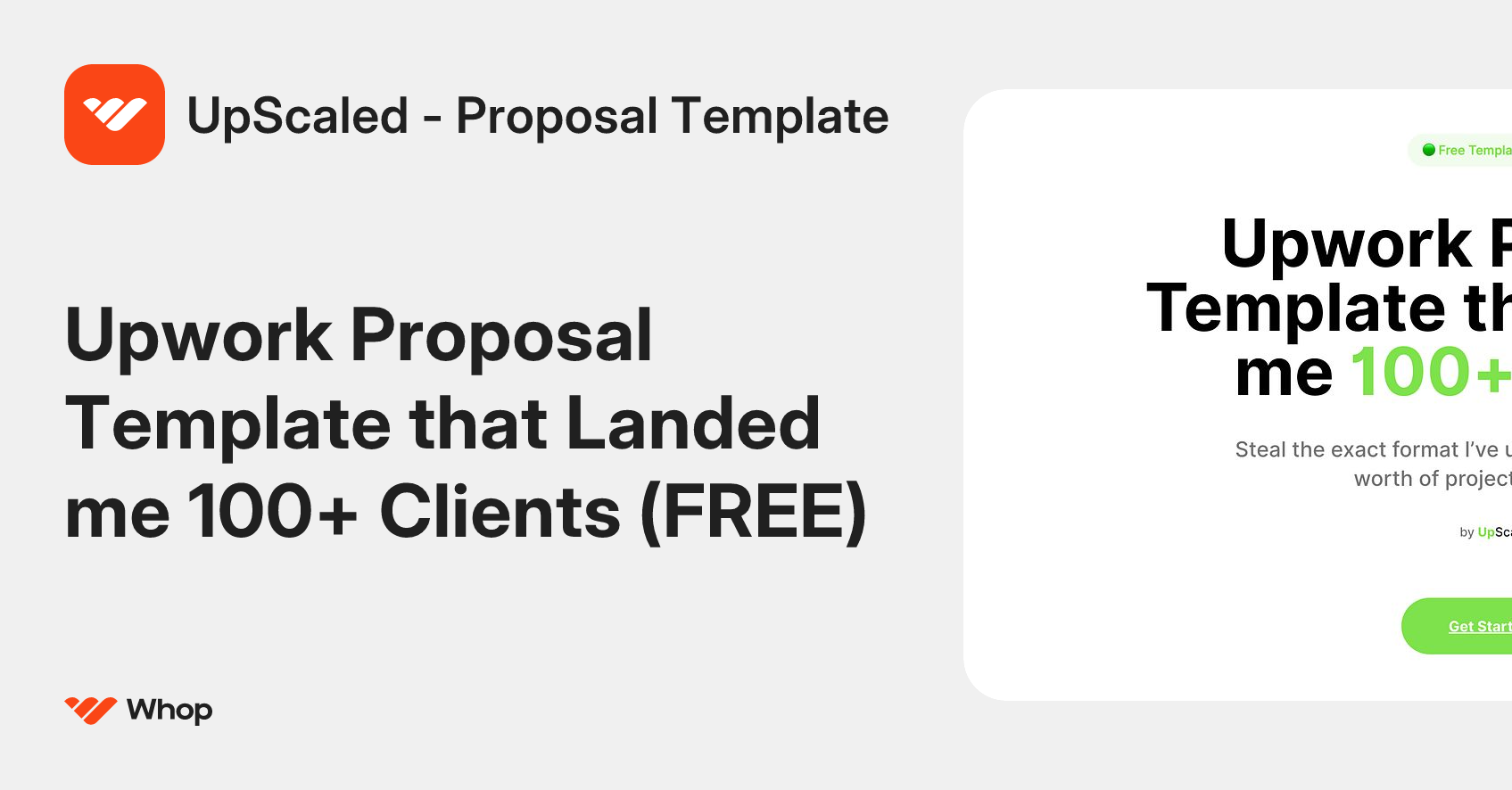 UpScaled - Proposal Template | Whop