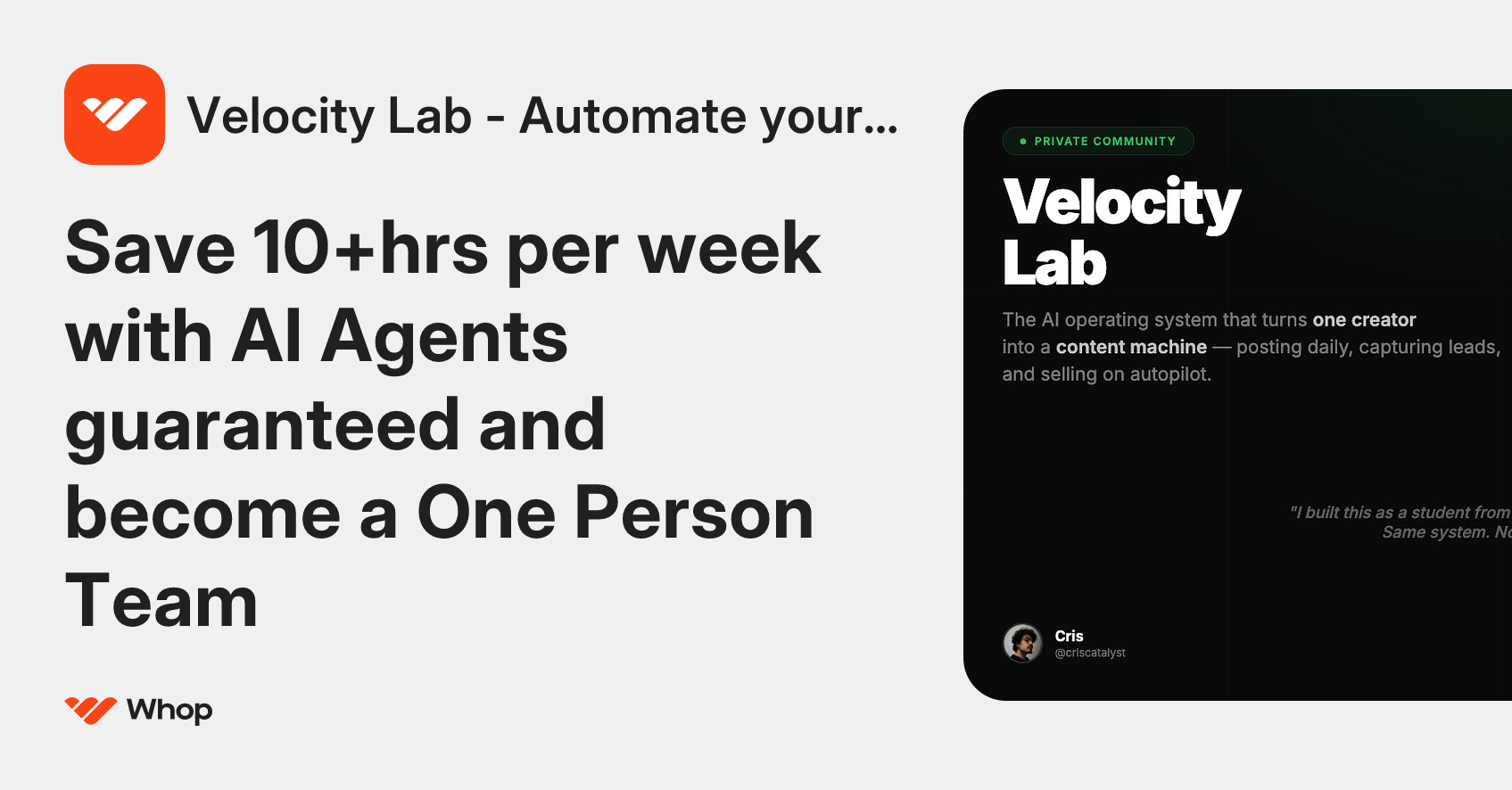Velocity Lab - Automate your Business | Whop
