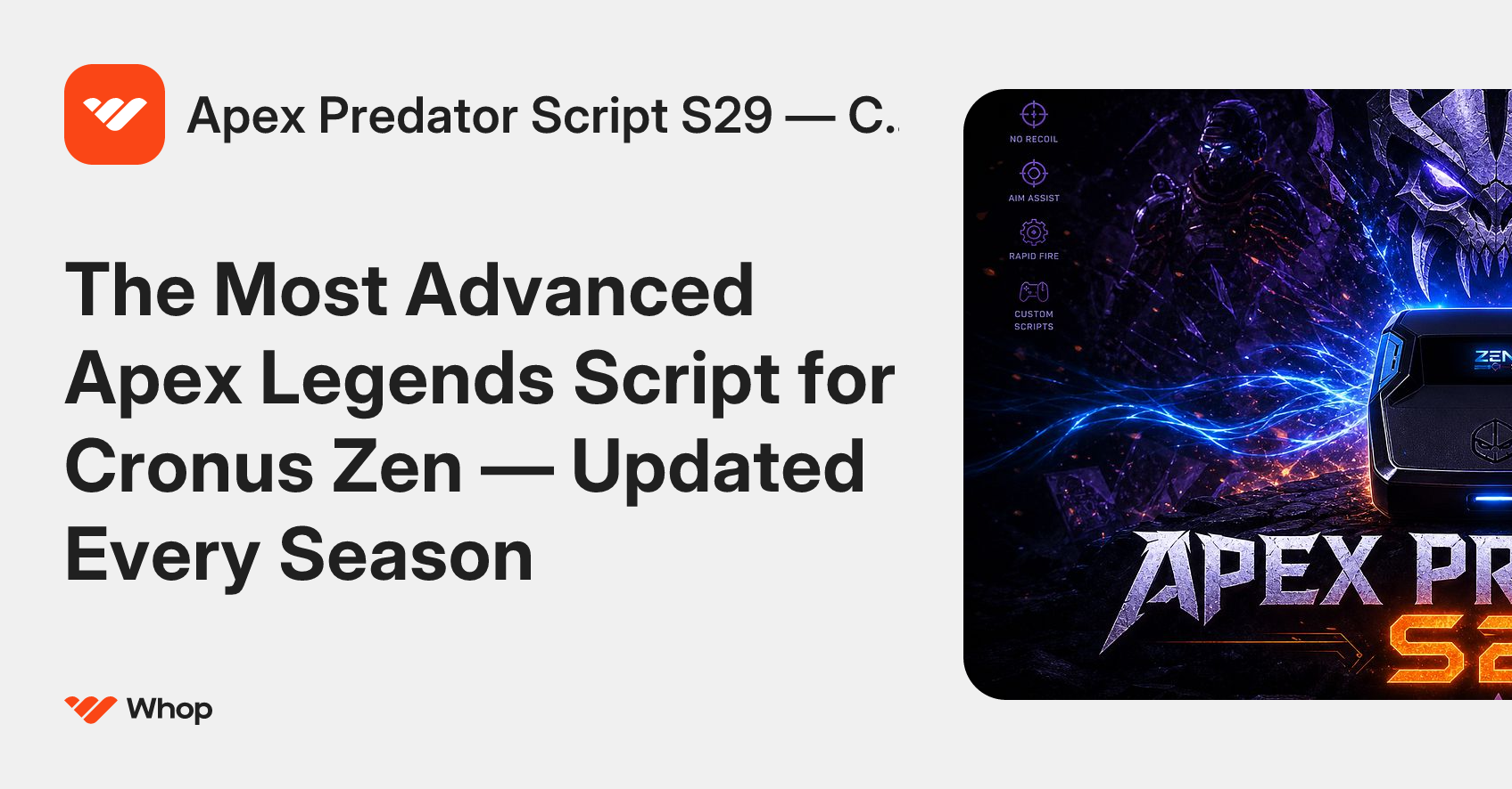 Apex Predator Script S29 — Cronus Zen | Apex Legends | Whop