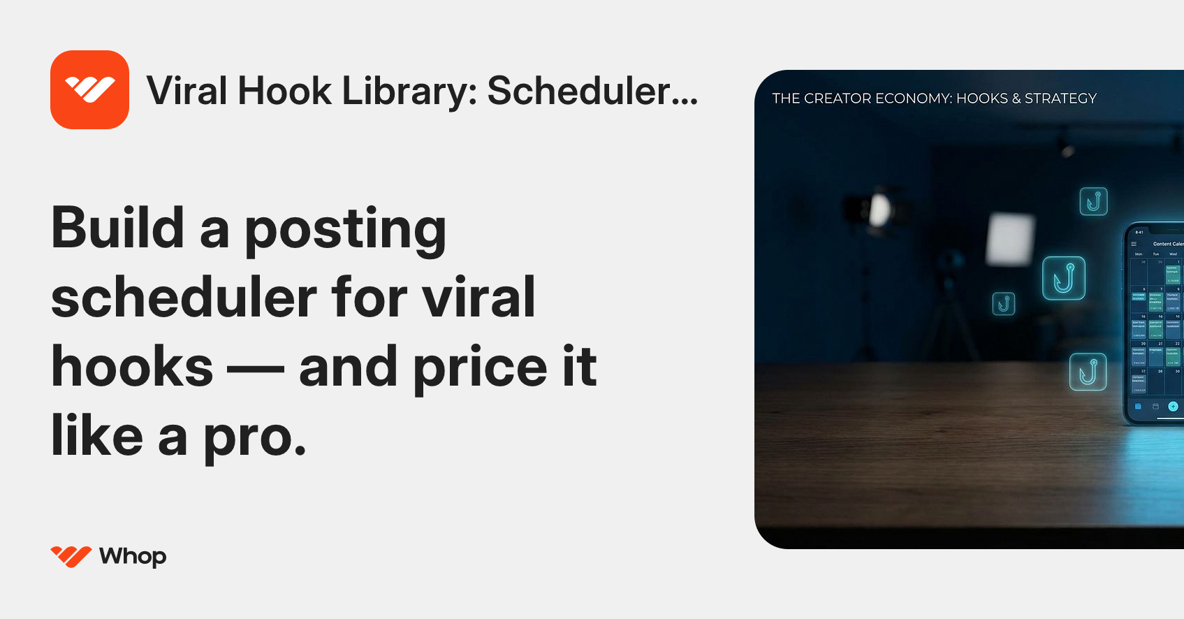 Viral Hook Library: Scheduler Setup & Monetization Playbook | Whop