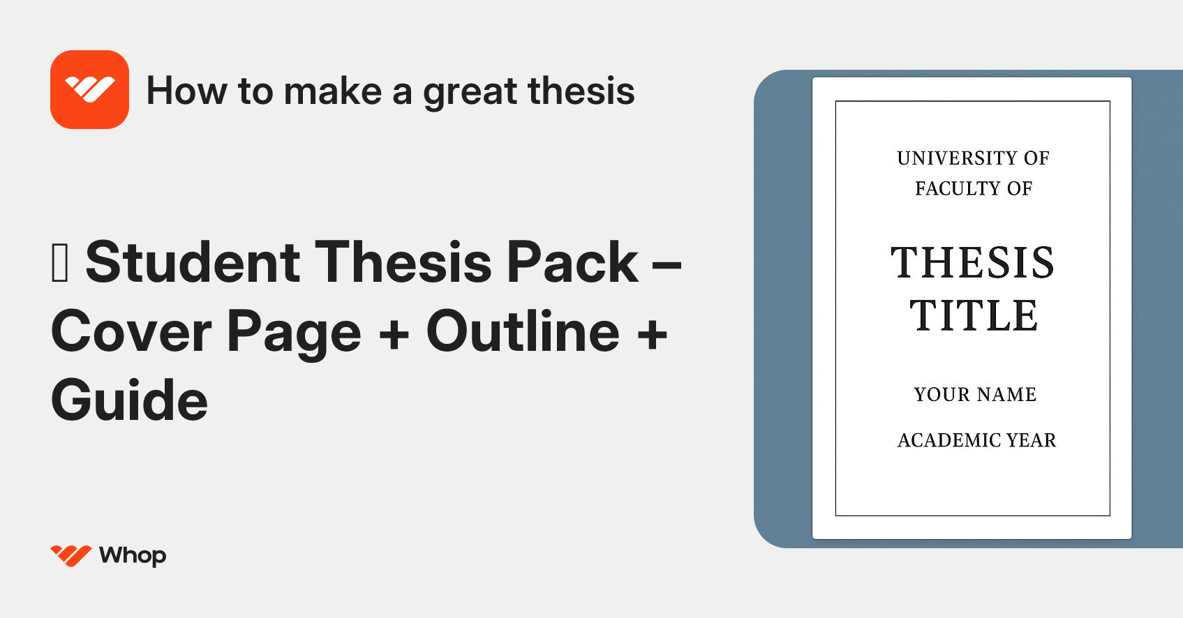 How to make a great thesis | Whop