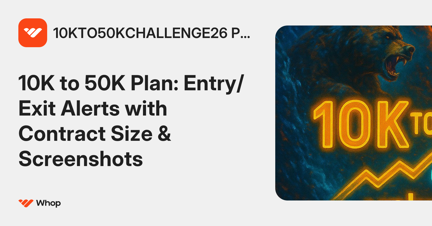 10KTO50KCHALLENGE26 PLAN | Whop