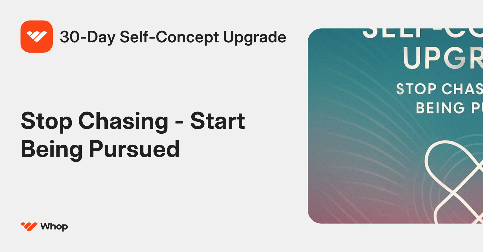 30-Day Self-Concept Upgrade | Whop