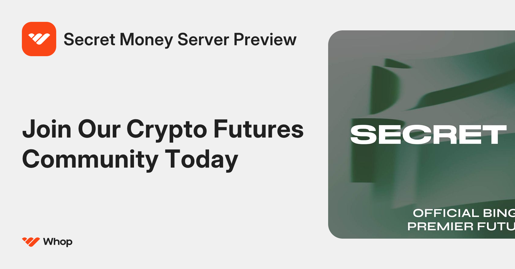 Secret Money Server Preview | Whop