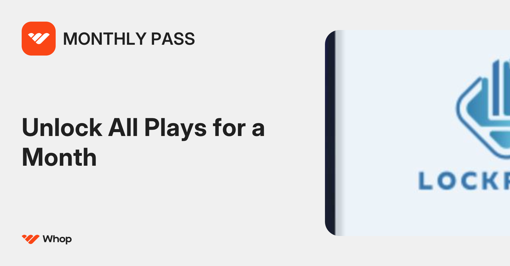 MONTHLY PASS | Whop