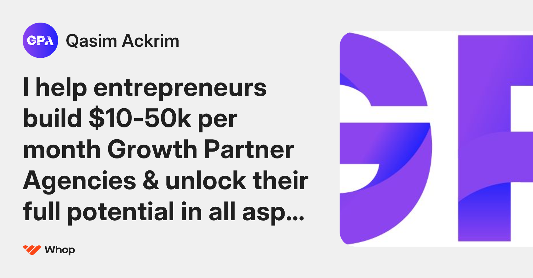 Qasim Ackrim | Whop