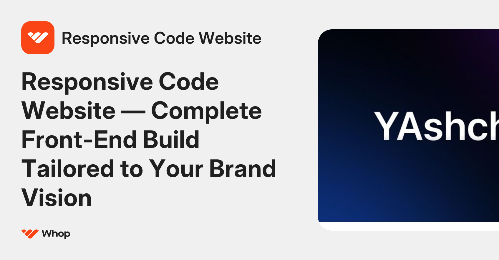 Responsive Code Website | Whop