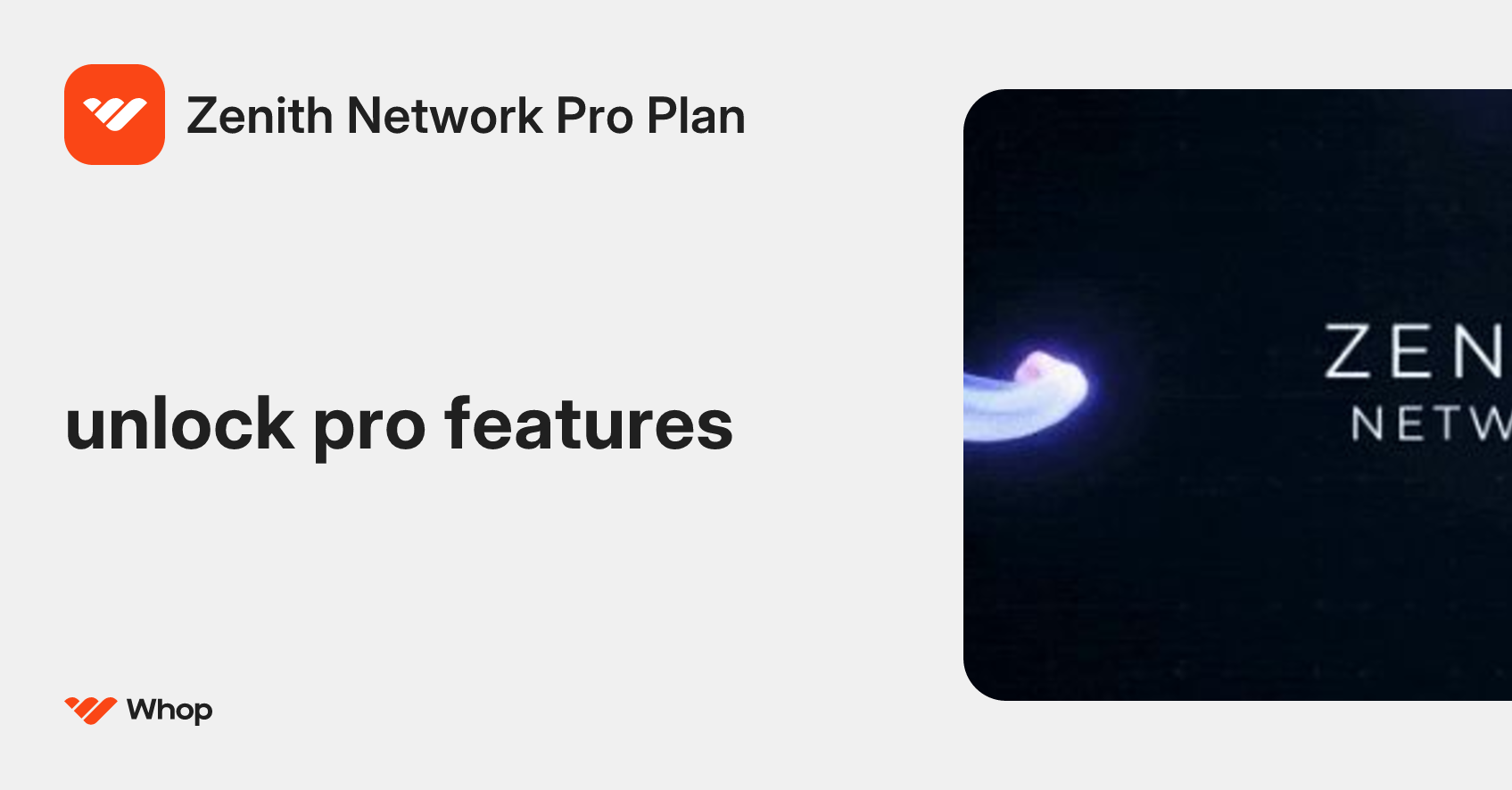 Zenith Network Pro Plan | Whop
