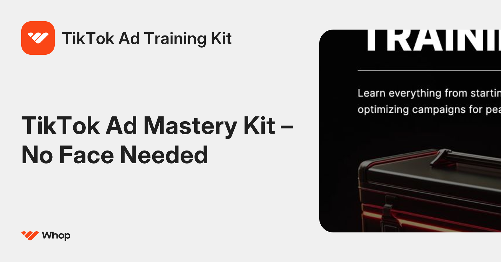 TikTok Ad Training Kit | Whop