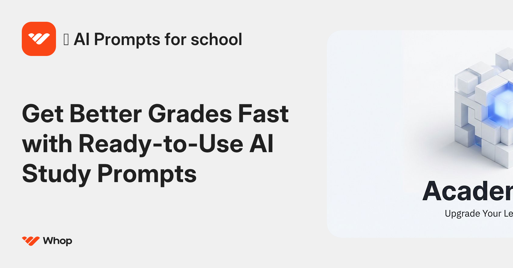 🧠 AI Prompts for school | Whop